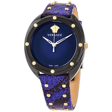 versace shadov diamond vem|Versace Shadov Quartz Black Dial Ladies Watch VEBM00418.